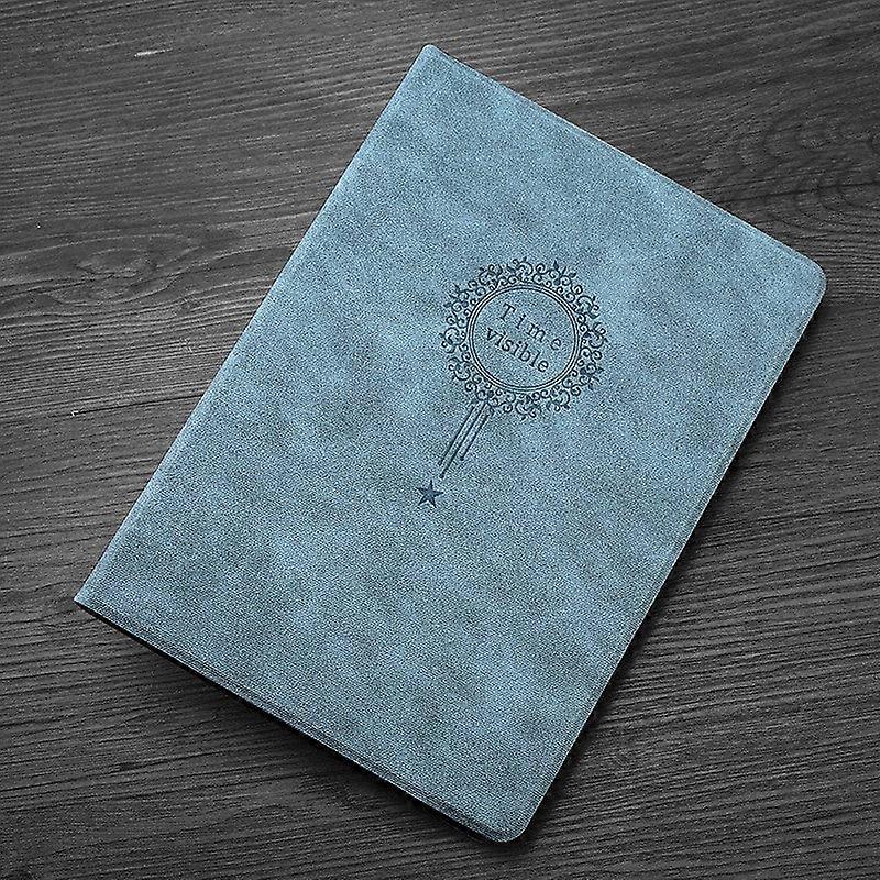Capa elegante para iPad 11 de 11 polegadas com estrela em relevo retrô azul, estilo executivo simples.