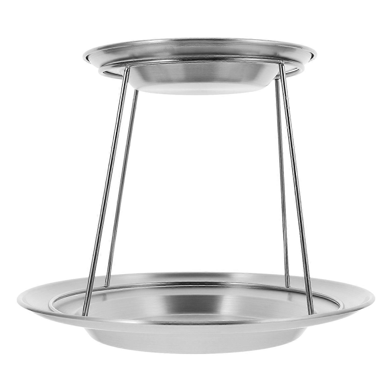 Seafood Platter Holder Double Layer Stainless Steel Display Stand for Buffet