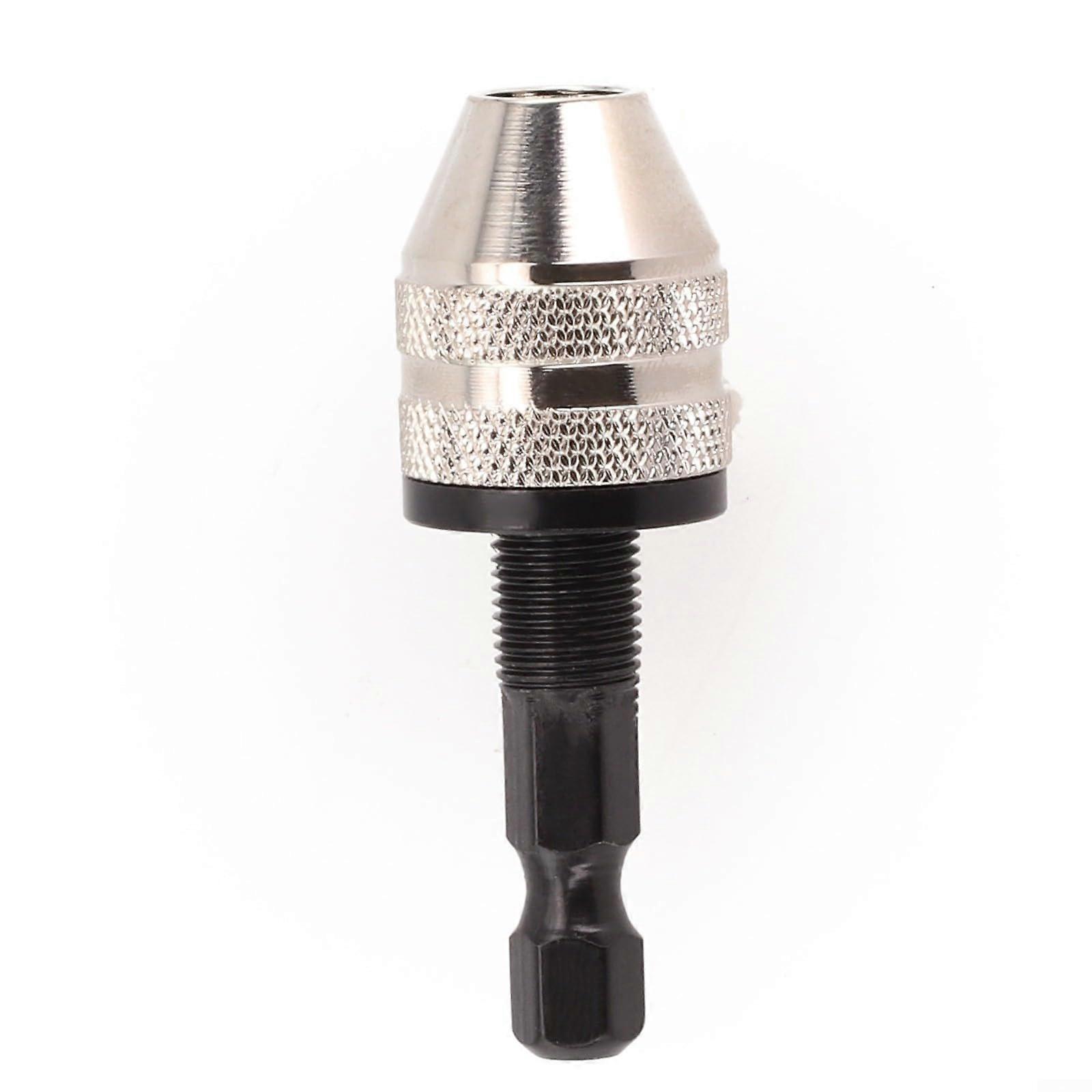 1/4 Inch Keyless Drill Chuck Adapter, Quick Change Hex Shank Bit Holder for Impact Driver