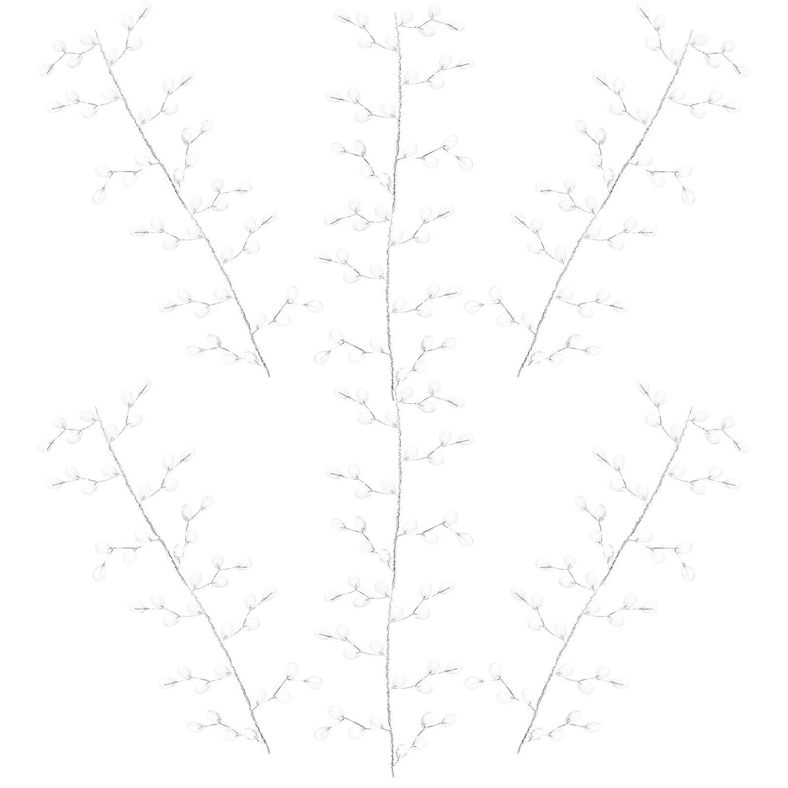 10 Bunches Artificial Acrylic Flower Stems for Decor White Realistic Visual Effects