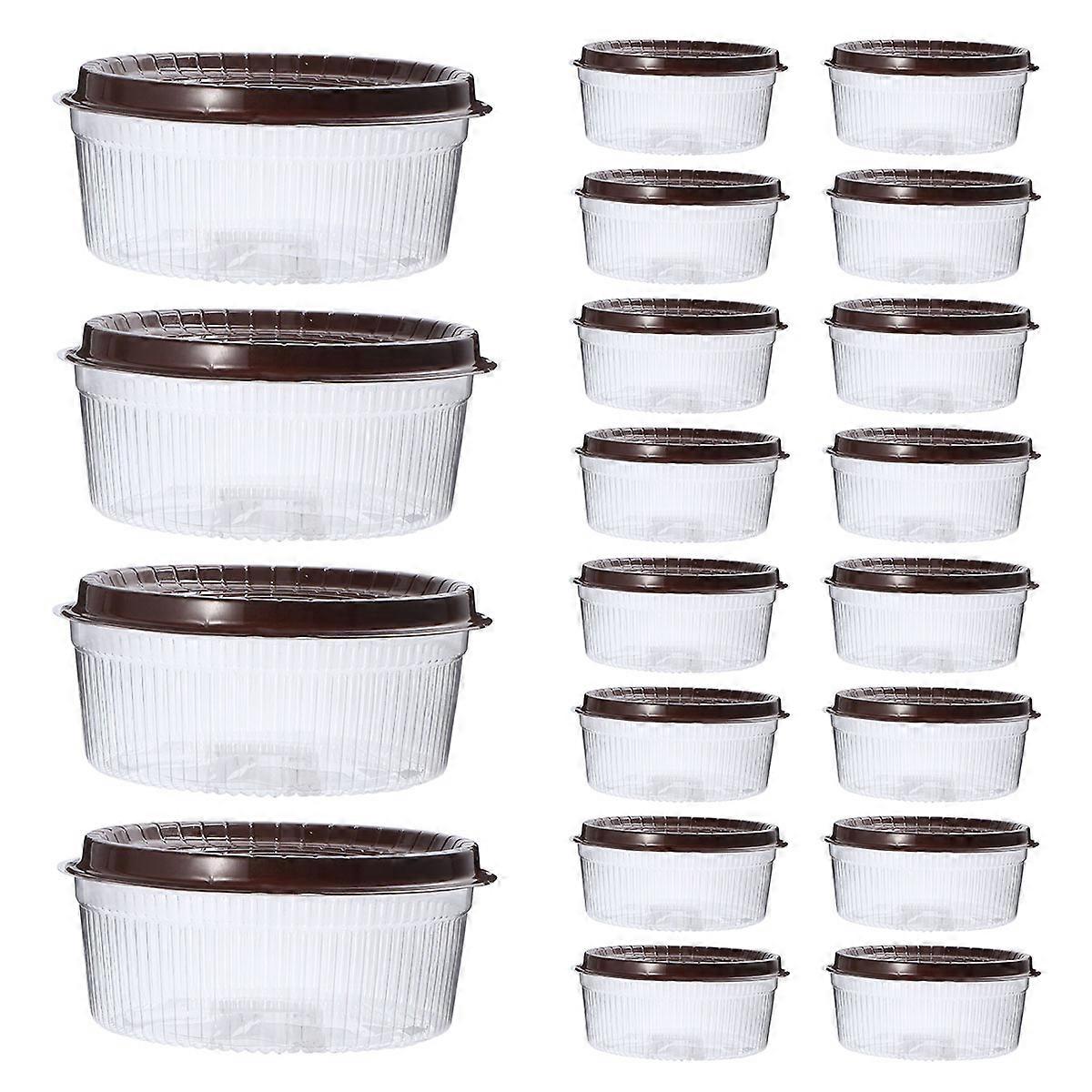 Plastic Cake Boxes Transparent Cake Box for 20Pcs with Lid