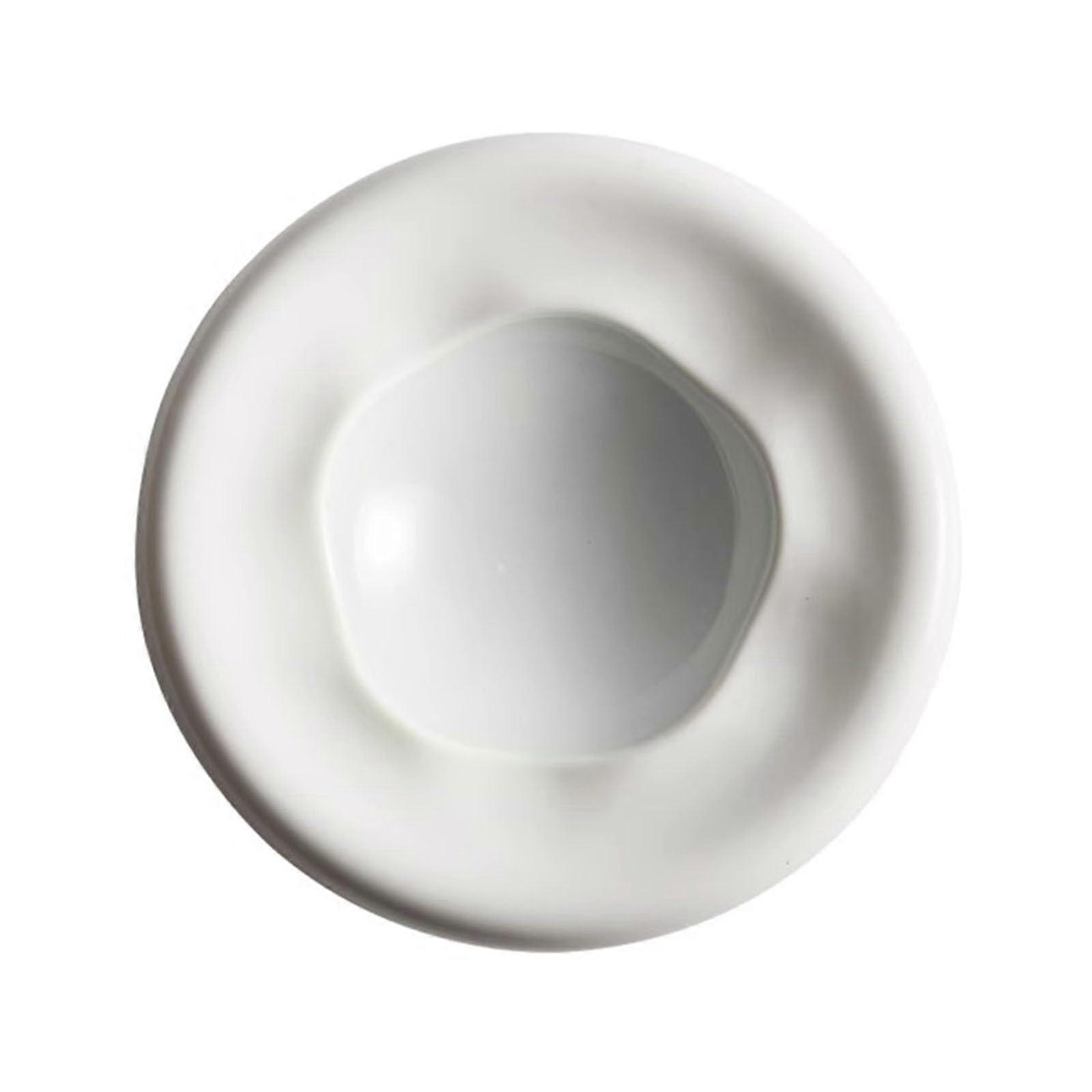 Ceramic Serving Plate for Seafood and Dessert, Scratch Resistant Mediterranean Style, 23.5cm