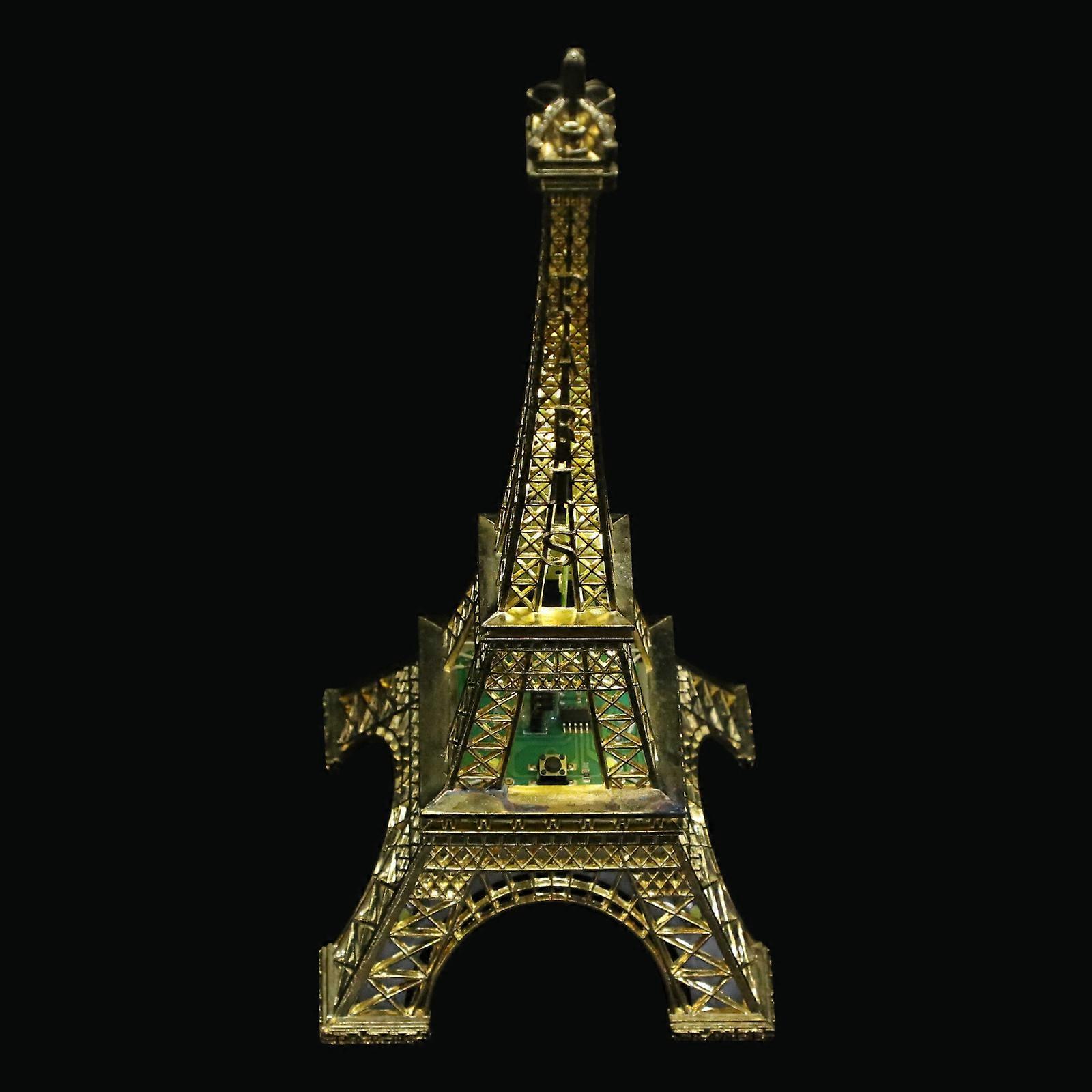 Creative LED Glowing Decor Eiffel Tower Model for Tabletop Use