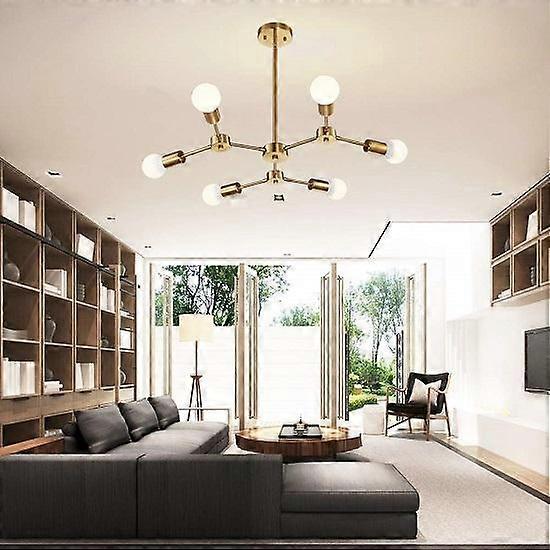 Karniproduction 60 Watts Chandelier Ceiling Light, Brass