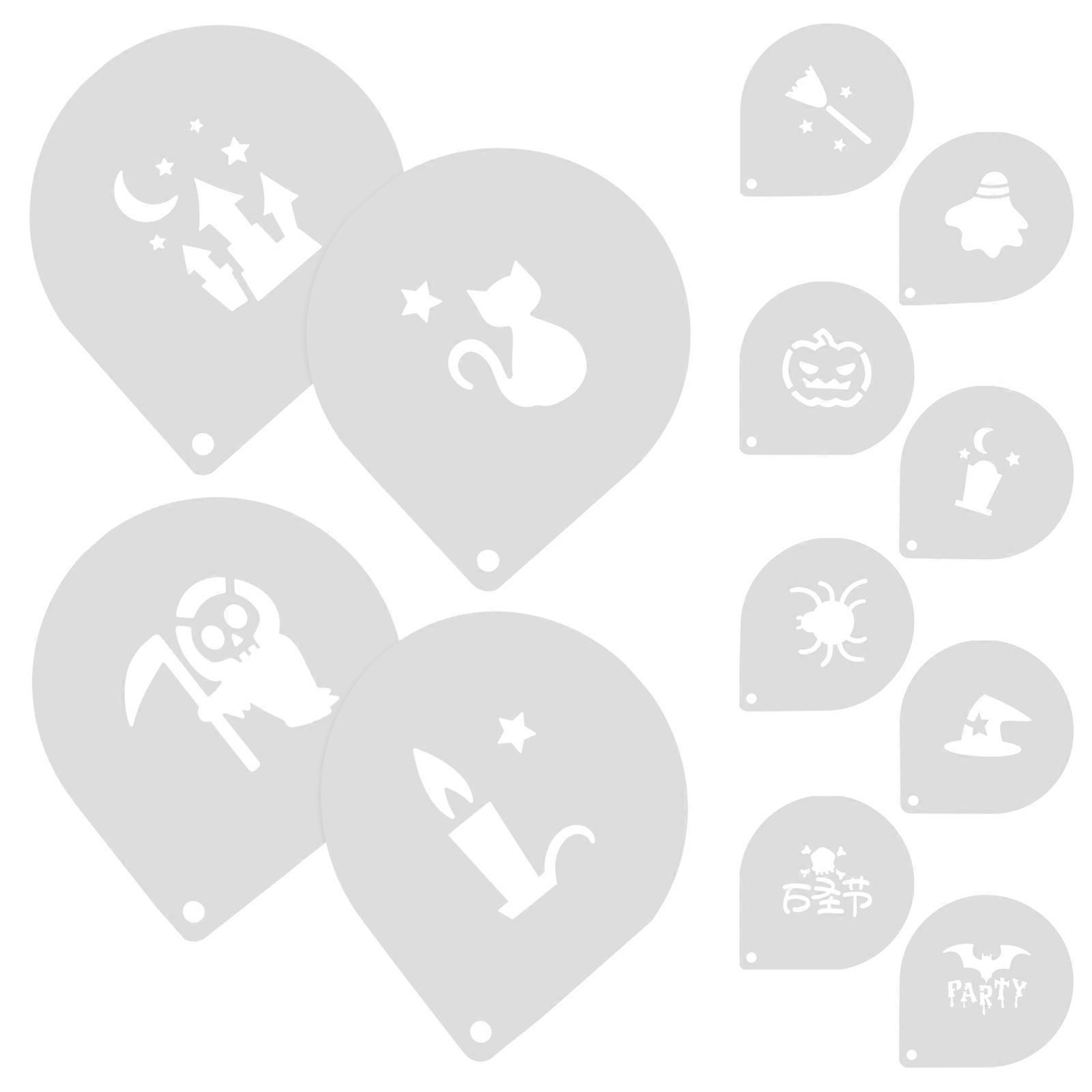 Coffee Decorating Stencils with Diverse Designs for DIY Use PET Material 17pcs