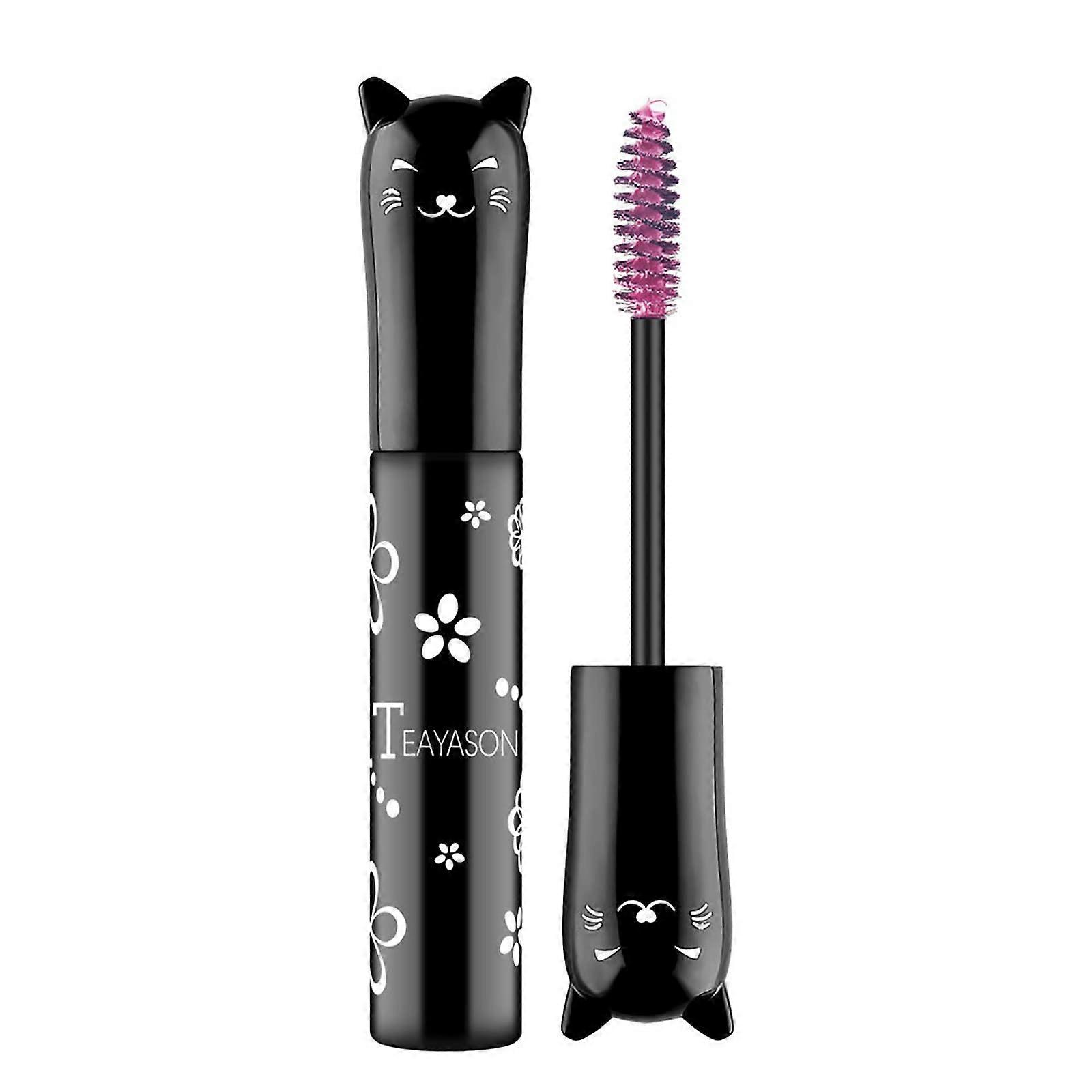 Waterproof Volumizing Mascara with Curling Brush for Long Lasting Smudge Proof Colored Lashes
