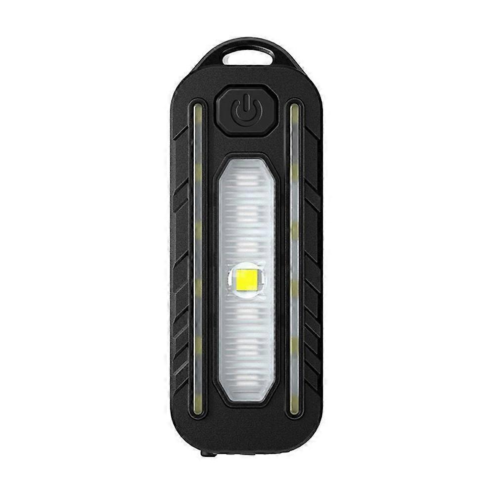 Outdoor Flashlight Pen Clip Safety Warning Light Rechargeable Flashlight Outdoor Multi-Function Shoulder Strap Light B