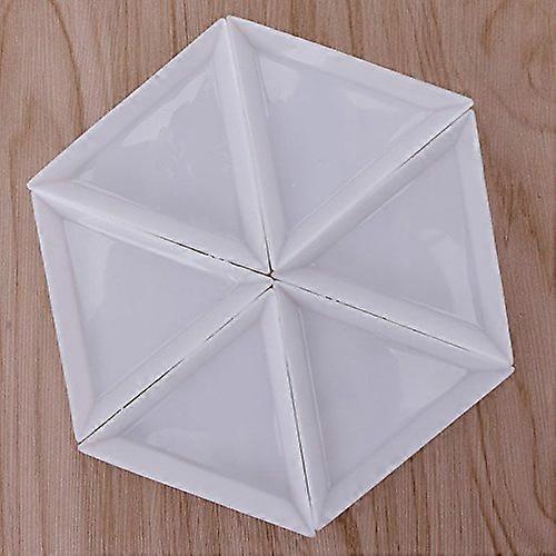 Nail Art Rhinestone Sorting Tray Set 10pcs White Triangle Durable Plastic for Beads and Crafts