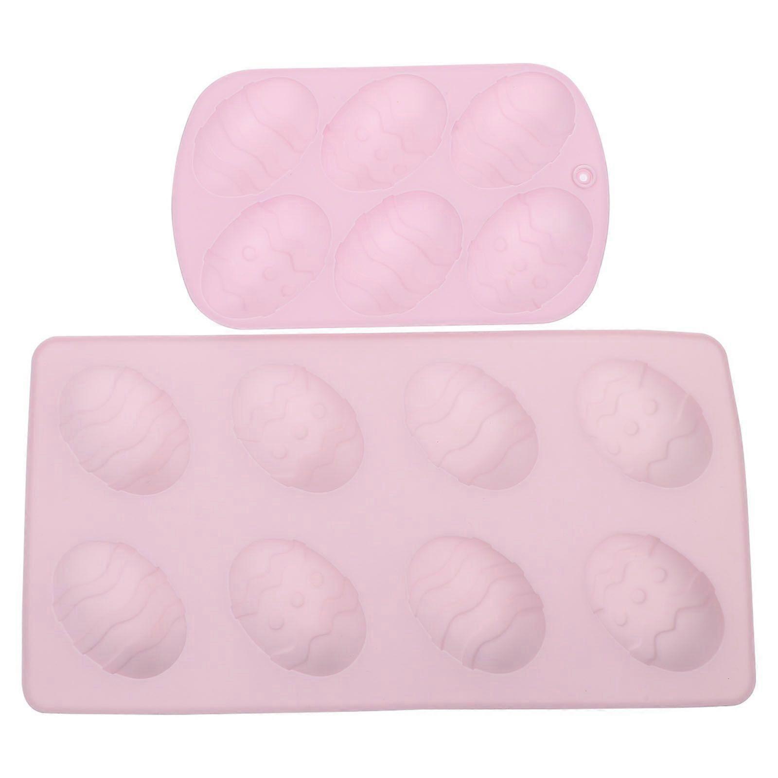 2 Pcs Creative Easter Egg Shape Silicone DIY Molds Cake Molds for Baking