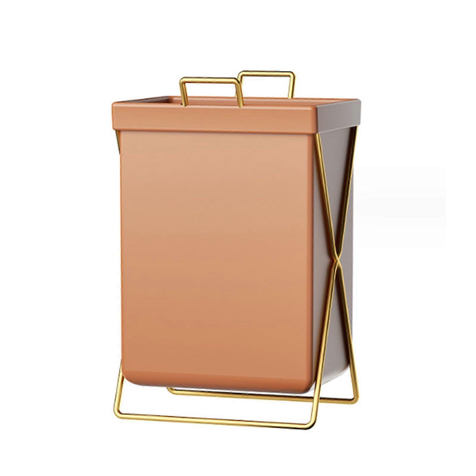 Laundry Hamper with Leather Bag, Large Capacity Foldable Laundry Basket Organizer for Dorm Apartment