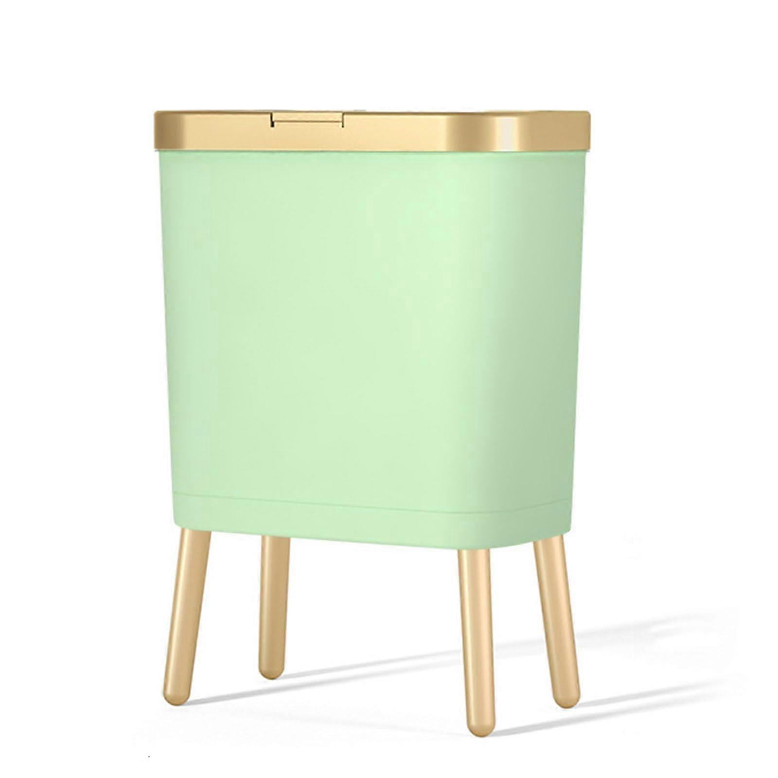 Trash Can with Press Open Lid and Odor Sealing Design for Kitchen Garbage Bin or Bathroom Use