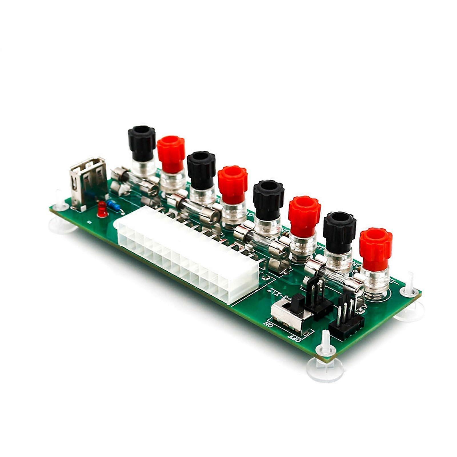 PC Power Supply Adapter Board ATX 24 Pin Power Distribution for Desktop PC MultiDevice Expansion