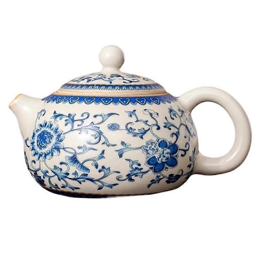 Large Capacity Tea Kettle 180ml Kung Fu Style Ceramic Teapot with Infuser for Home Brewing