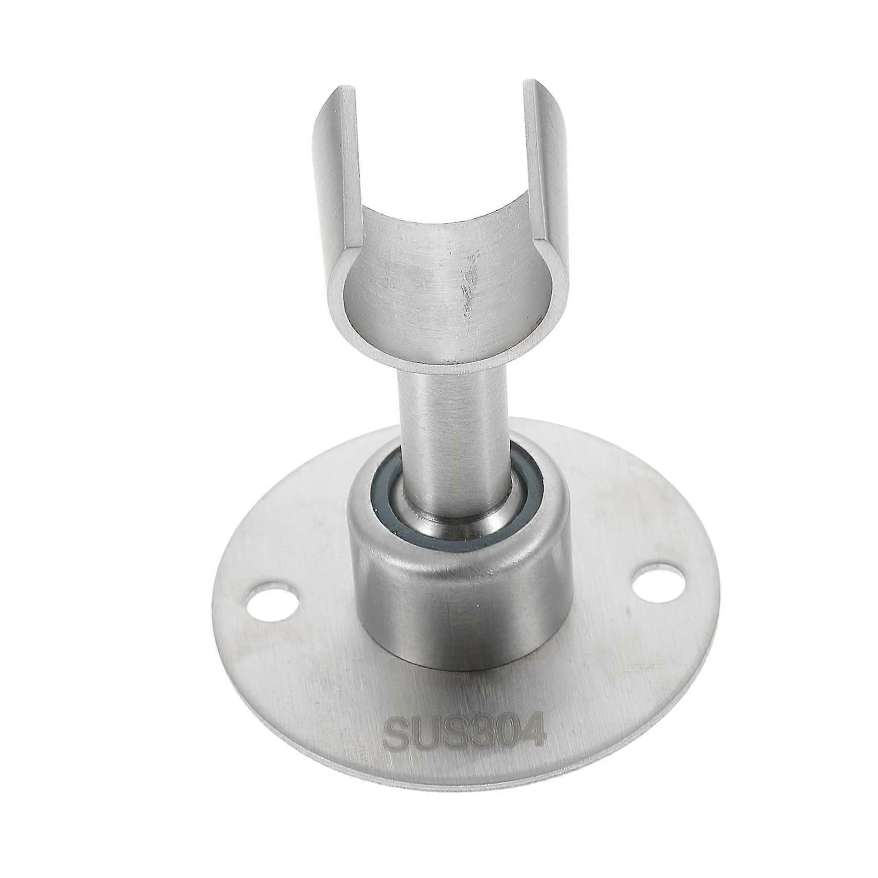 Shower Head Holder Adjustable Angle Wall Mounted Bracket Universal Stainless Steel Silver