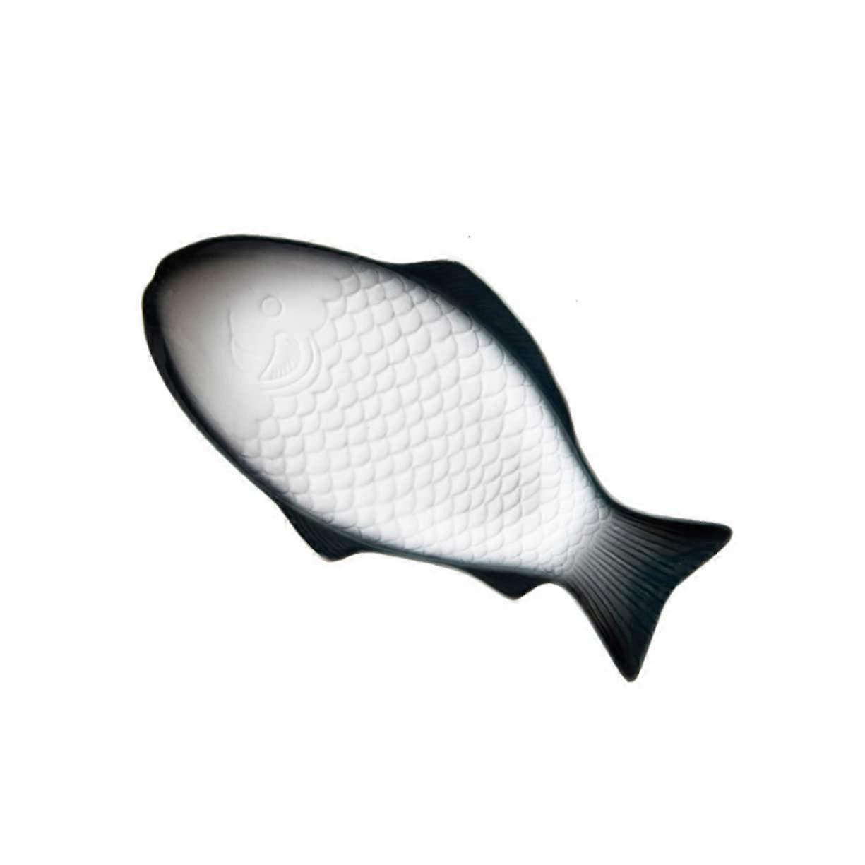 Fish Shaped Serving Plate Ceramic Platter Unique Design for Sushi Snacks Dinner Home or Restaurant