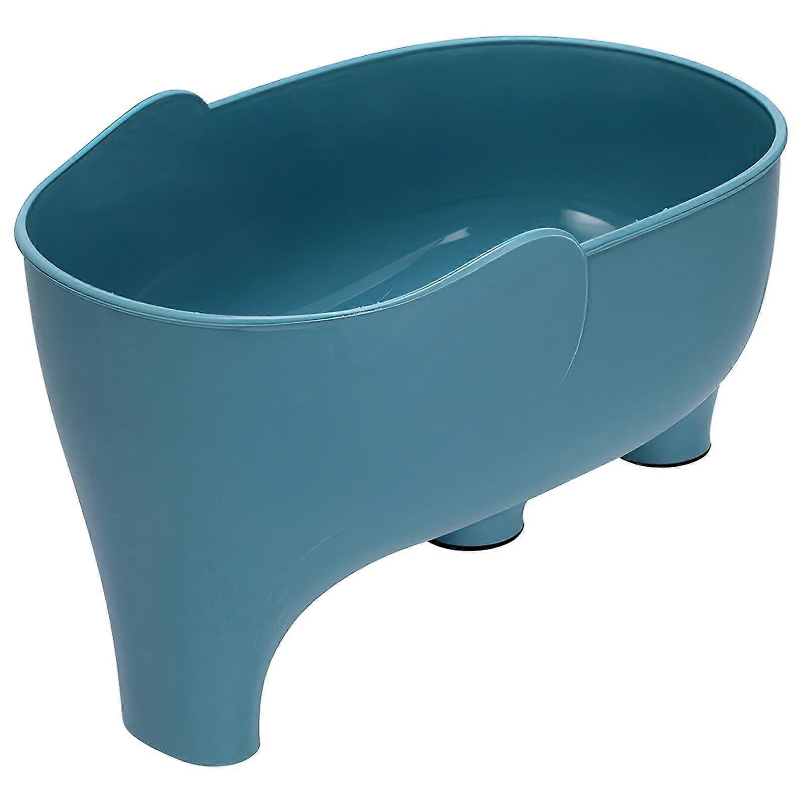 Kitchen Strainer Basket Elephant Design PP Plastic Colander with Spout Raised Bottom for Washing