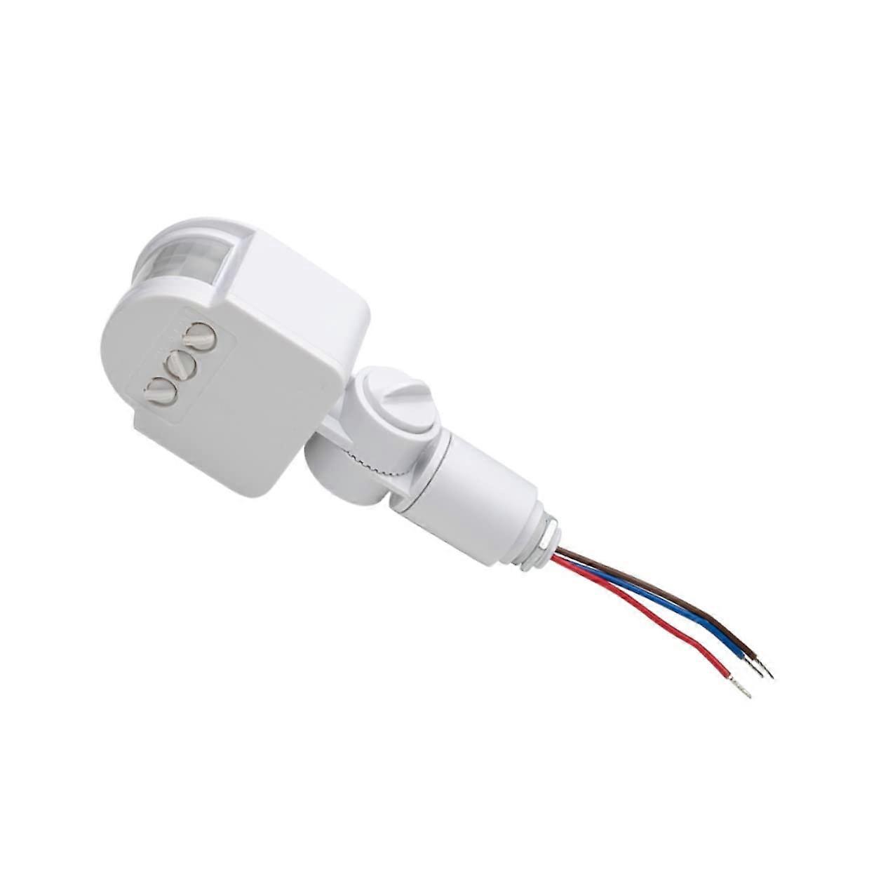 LED Motion Sensor Light with Day Night Detection, Outdoor White PIR Controller, 180° Adjustable