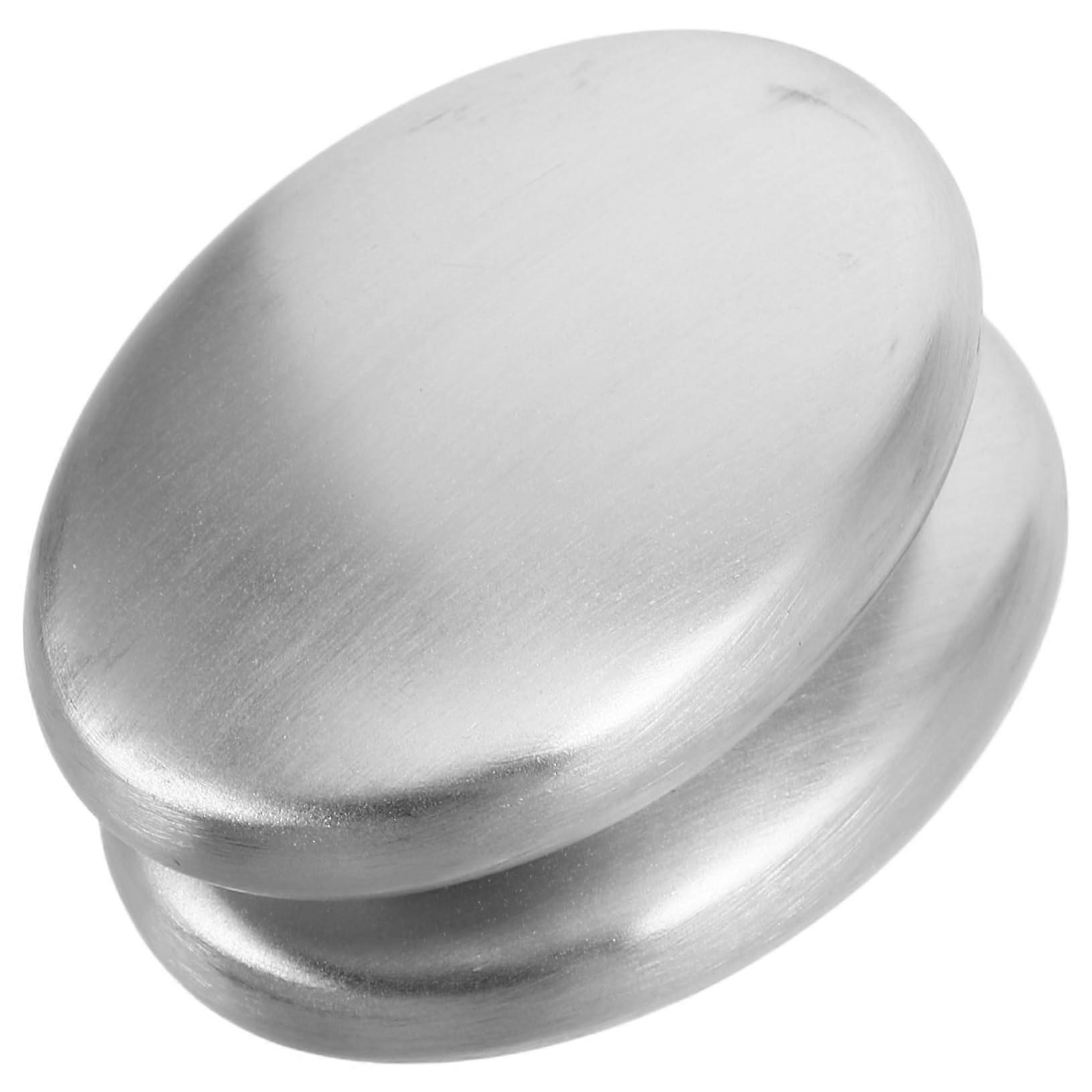 Stainless Steel Soap Bar 2Pack for Effective Odor Removal, Reusable Hand Deodorizer for Kitchen