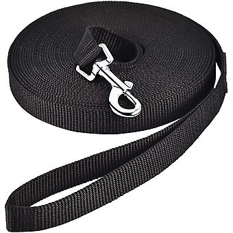 Veeki Dog Training Leash Long Line Puppy Obedience Recall Lead for Dogs  Great for Play Camping Beach Backyard (S 15Ft, Black)