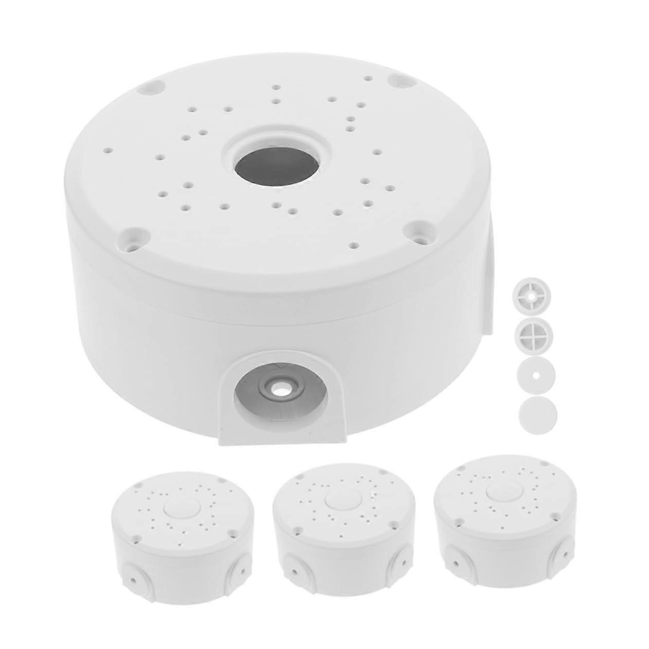 4pcs Security Camera Junction Box Weatherproof Mount Bracket with Waterproof Cable Protection
