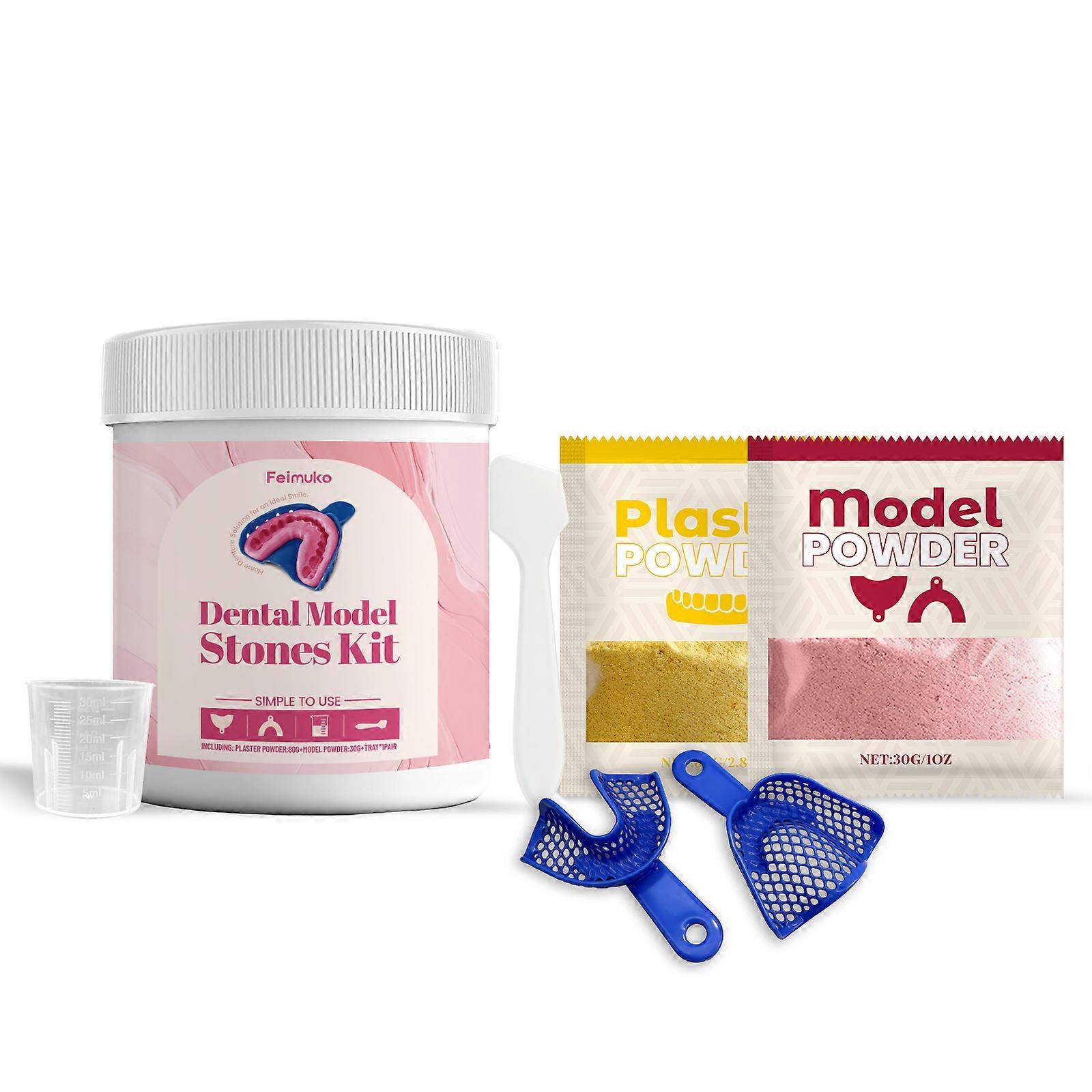 Feimuko Plaster Tooth Model Set Daily Convenient Diy Handmade Tooth Contour Model Set