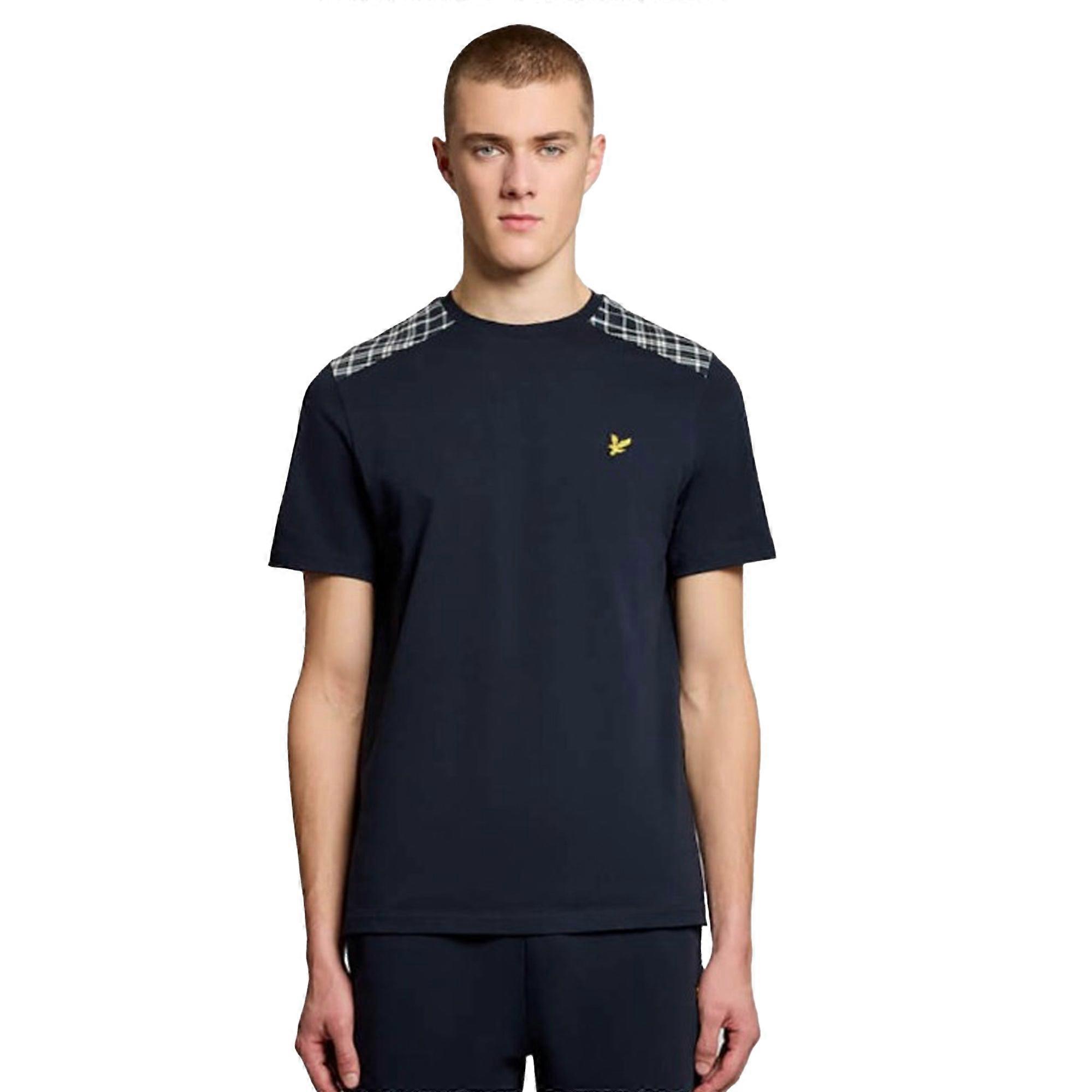 Lyle & Scott Check Panelled TShirt  