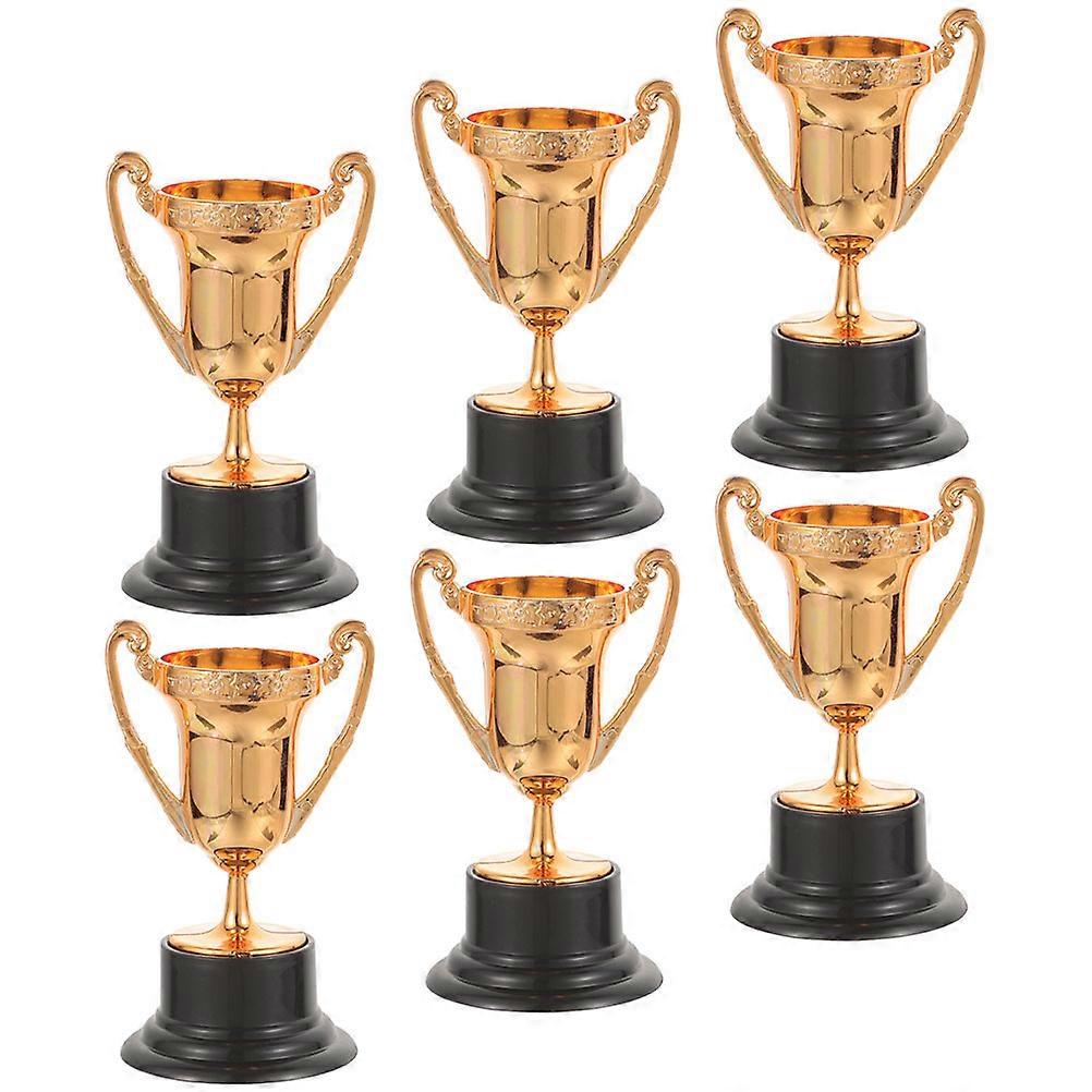 Small Trophy Model Plastic Trophy Prop for Reward 6Pcs Handheld Winner Adornment