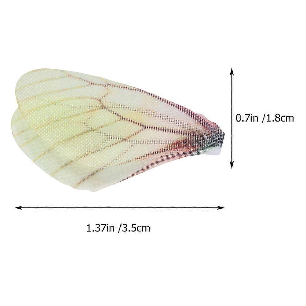 Wings Pendant Bulk Yellow Chiffon Craft Making 50Pcs