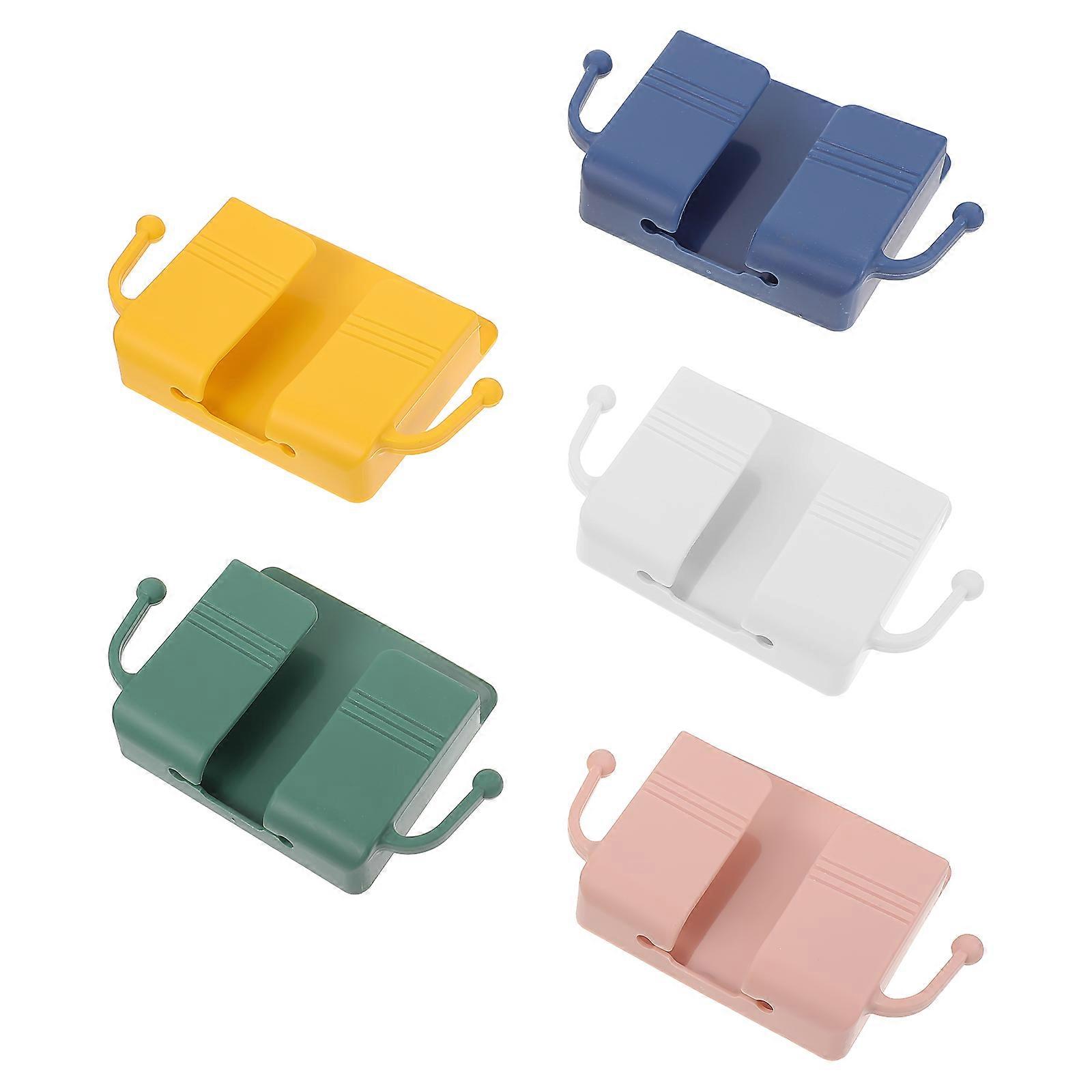 Wall-Mounted Storage Box Remote Controls Holder for 5Pcs Phone Charging Stand