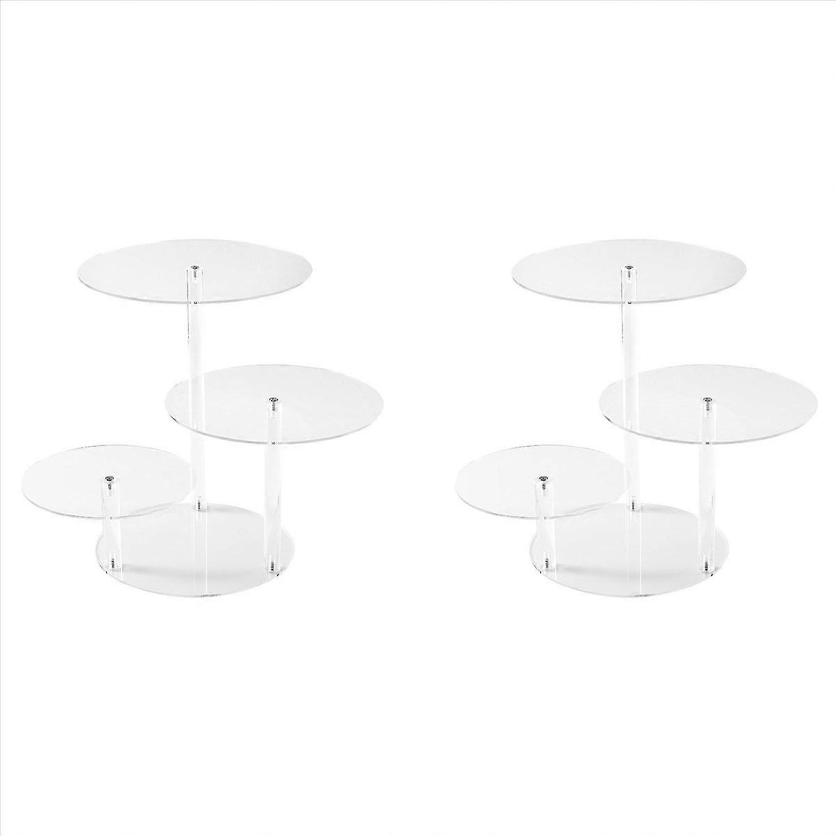 Round Acrylic Products Display Riser Stands