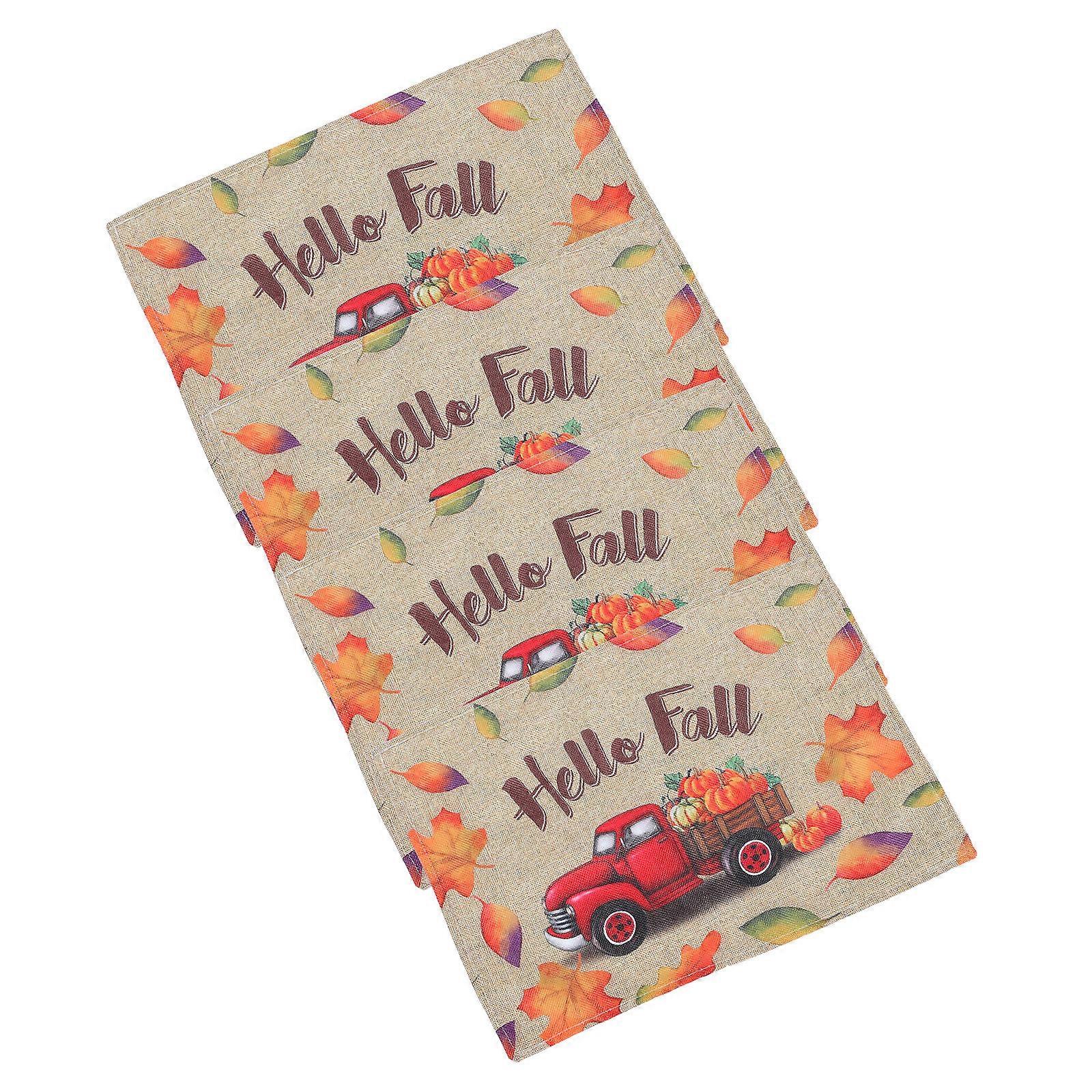 Dining Table Decor Autumn Pumpkin Placemat for Home Use 24Pcs