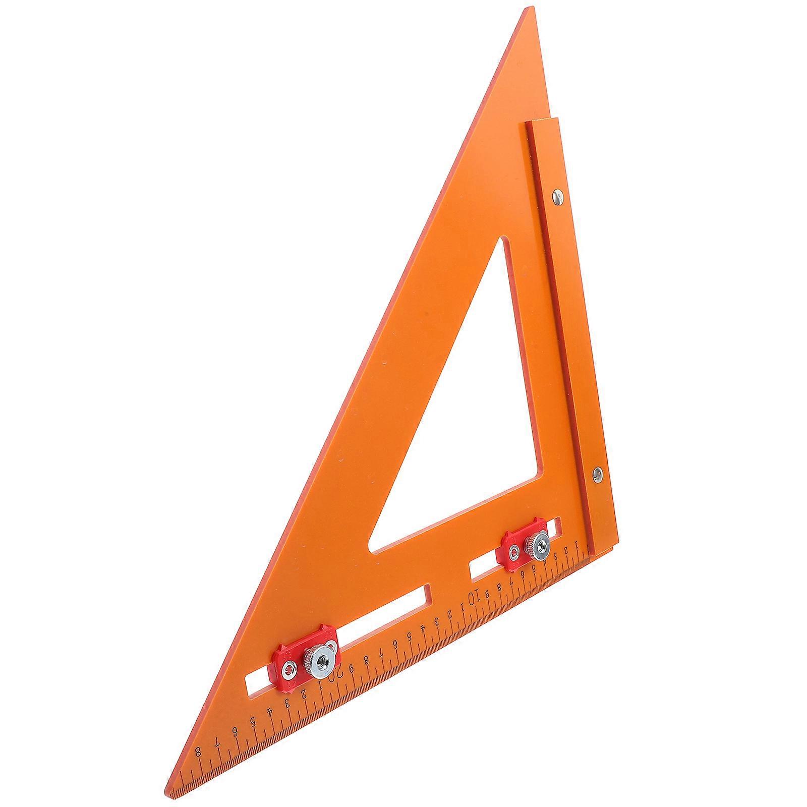 Carpenter Measuring Ruler Right Angle Positioning Tool For Professionals Orange 1Pcs