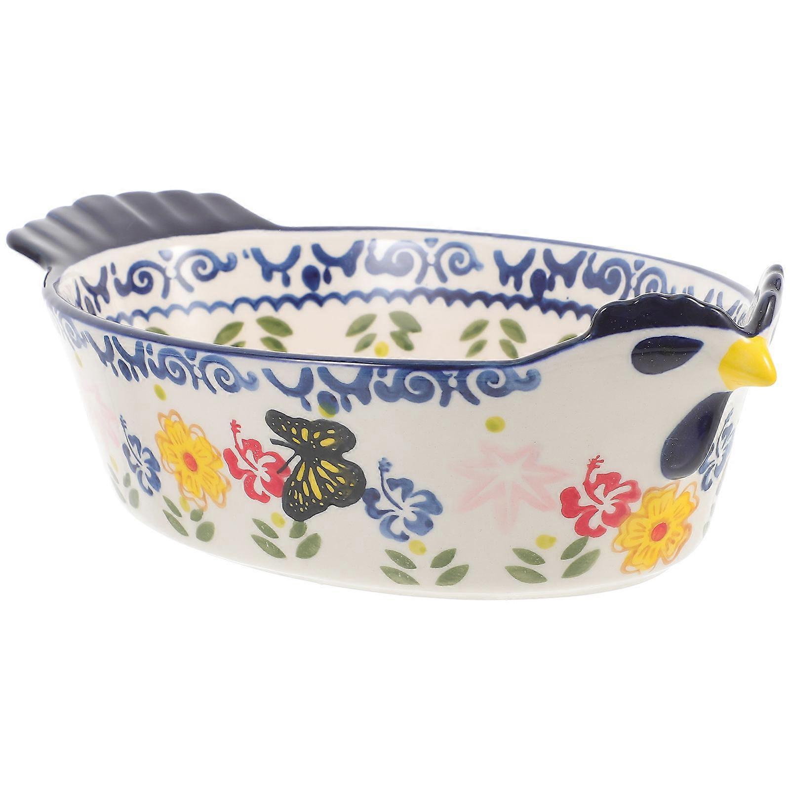 Ceramic Roasting Dish Double Handle Baking Pan for Multi-Purpose Use