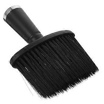 Escova de limpeza de cabelo com fibra, ideal para barbearias (1 unidade), preta.