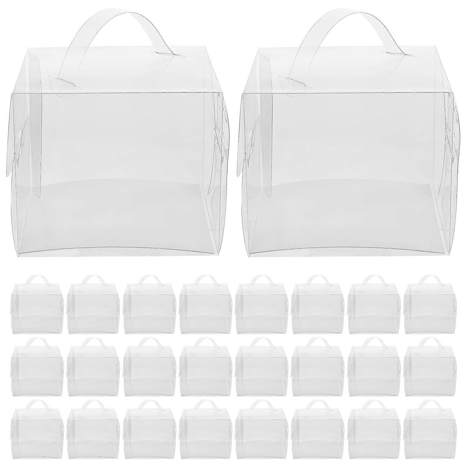 Cake Boxes Transparent Cake Boxes with Handles for Storage 10Pcs