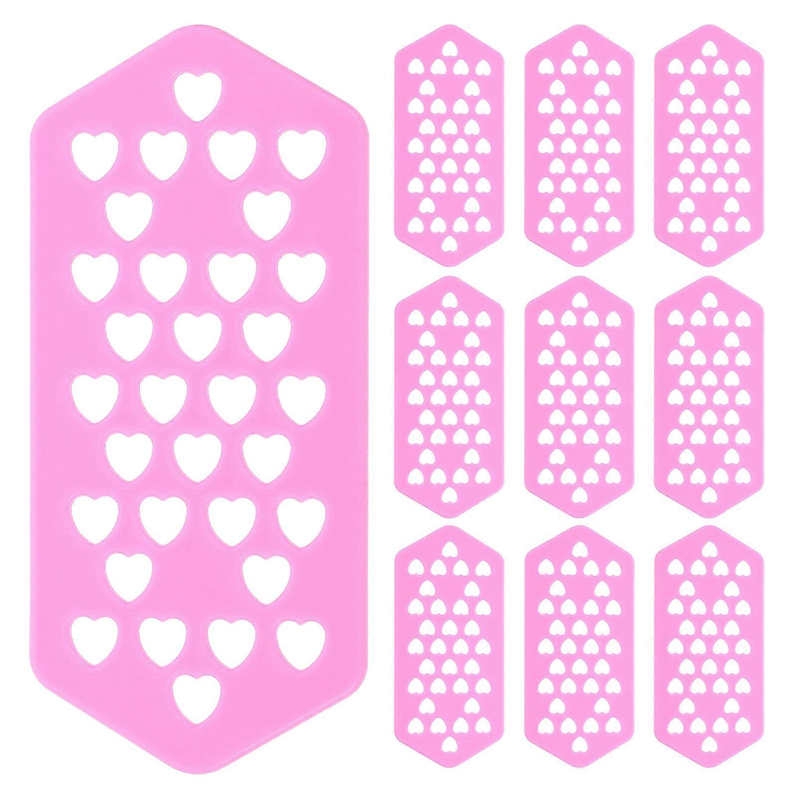 Permanentrollers voor haarstyling, set van 10 draagbare, roze ABS-rollers.