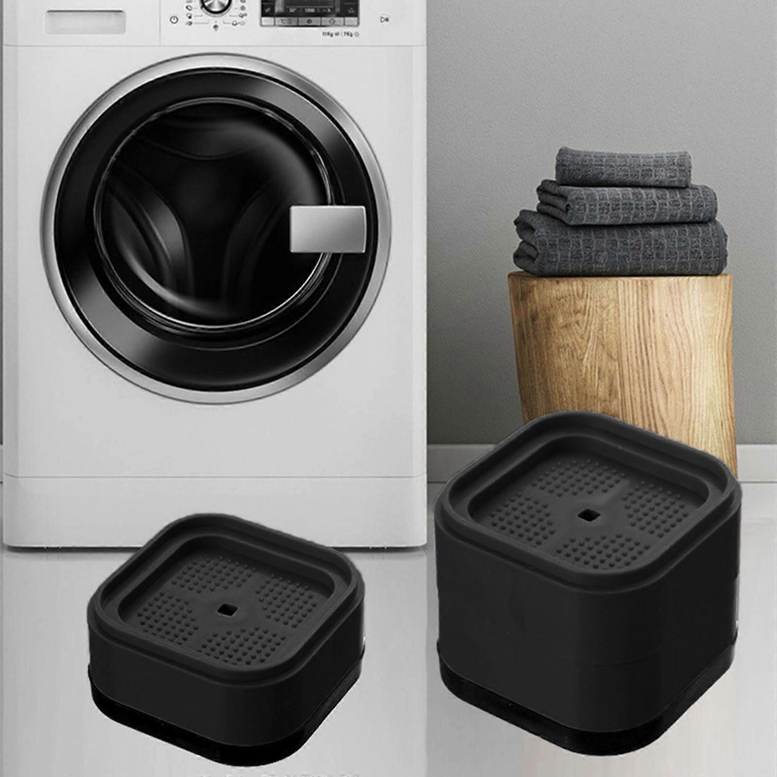 4pcs Easter Adjustable Bed Risers, Non-Slip Shock-Absorbing, Stackable for Beds/Washing Machines, Floor Protection, Black