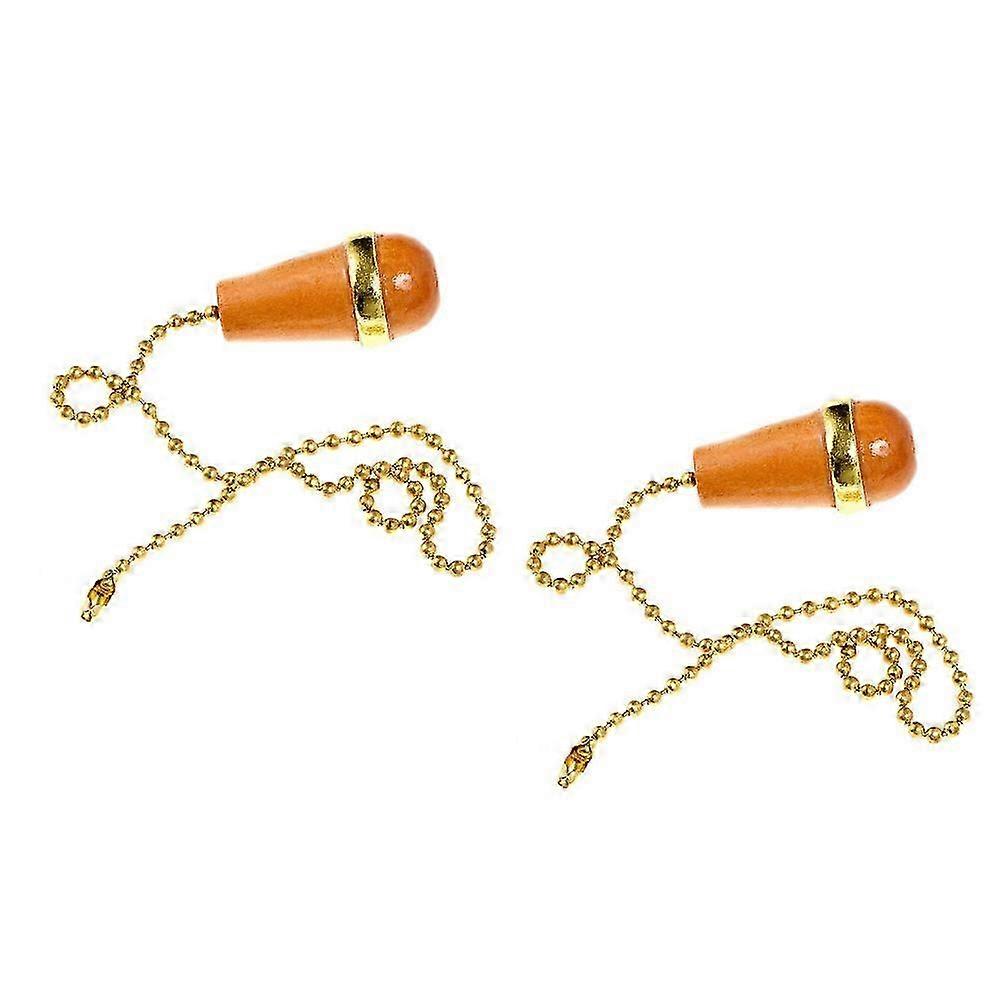 Wood Ceiling Lamp Chains for Hanging Light Pull 2Pcs Assorted Color
