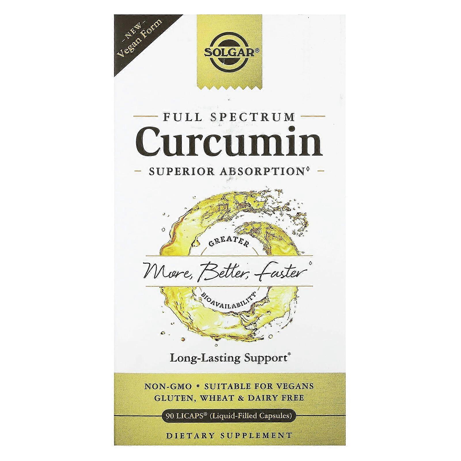 Solgar, Full Spectrum Curcumin, 90 Liquid Extract Softgels