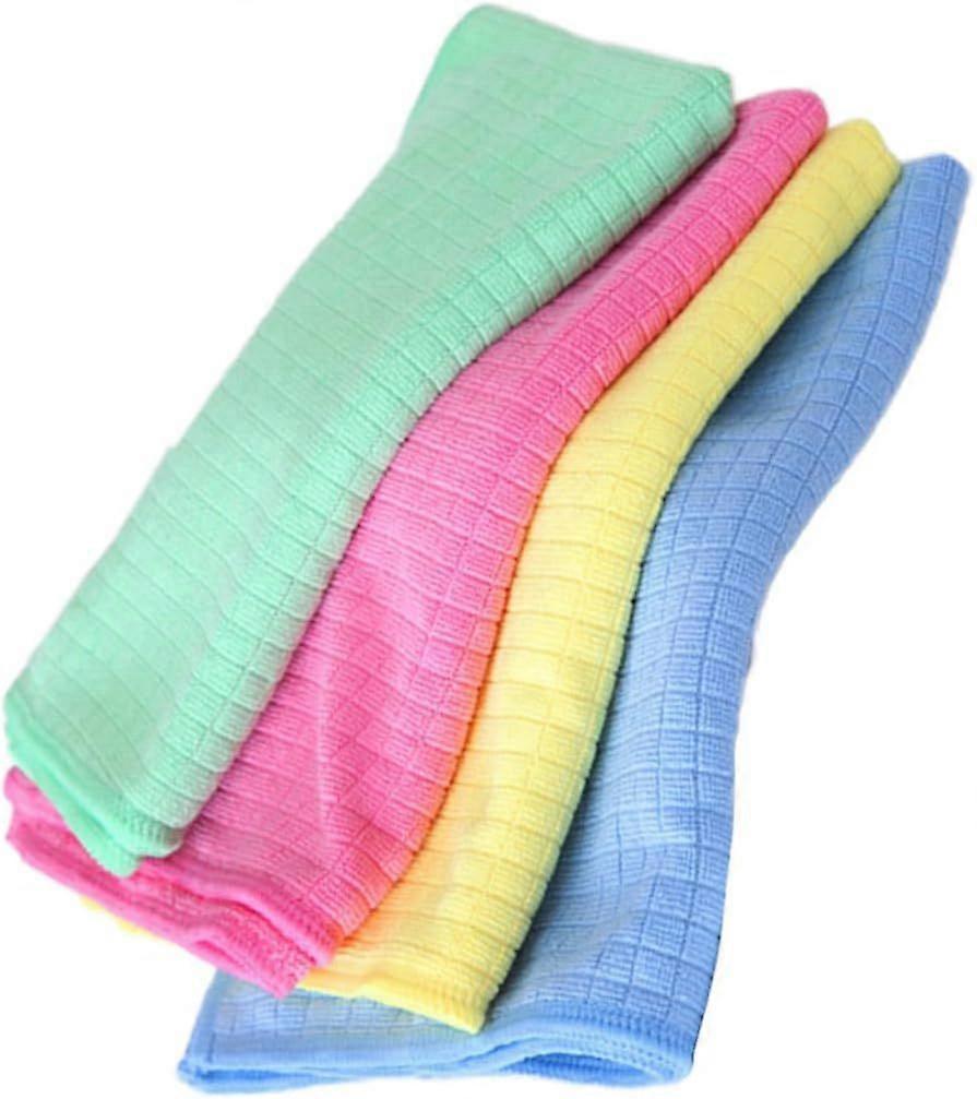 4pcs Microfiber Cleaning Cloths and Duster Pads Set