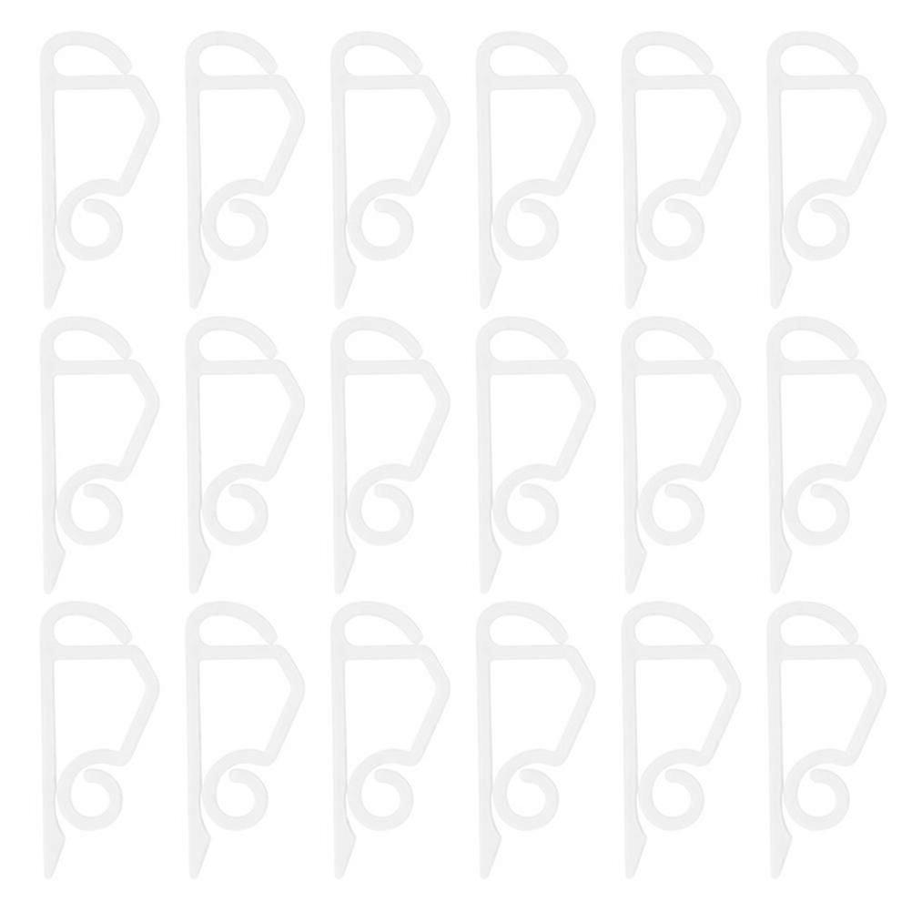 Christmas Tree Hooks Plastic Gutter Hooks for Hanging Use 50Pcs White Lightweight