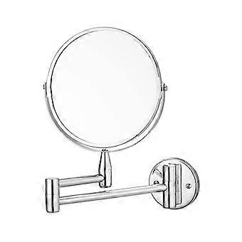 Bathroom beauty mirror, wall-mounted folding beauty mirror, double-sided high-definition beauty mirror without perforation (single model 8 inches, dou