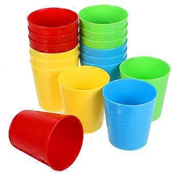 16pcs Plastic Drinking Cups Plastic Beverage Cups Juice Cups Unbreakable Water Cups