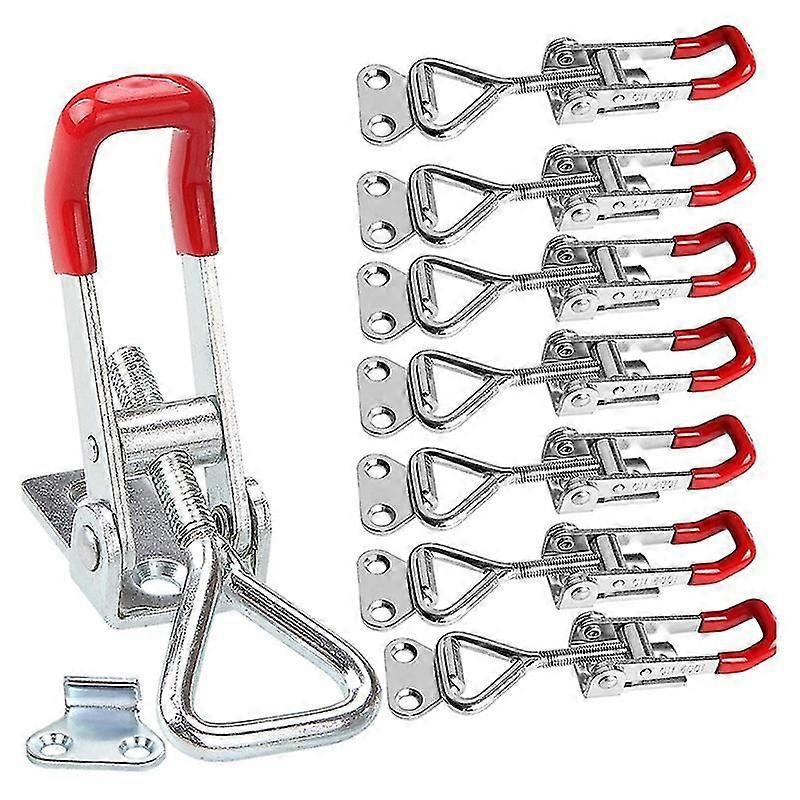 8 Pcs Adjustable Toolbox Case Metal Toggle Latch Catch Clasp Quick Release Clamp Anti-slip Push Pull Toggle Clamp Tools