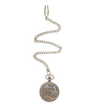 Vintage Pocket Watch with Chain compatible withDecoration Quartz Portable Timepiece