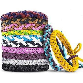 12 Pack Muggenwerende Armbanden, Individueel Verpakte PU Lederen Insecten Insectenwerende Polsbandjes voor Kinderen & Volwassenen Outdoor Camping Vissen Tra
