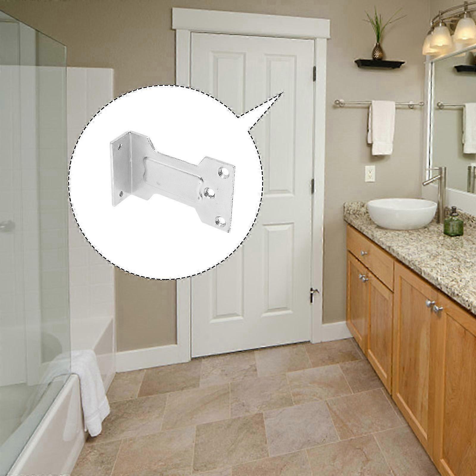Iron Door Closer Parallel Plate, 2-Pack, Silver, L-Shaped, Easy Install for Household Use
