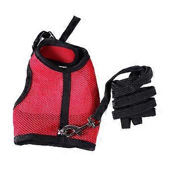 Pet Rabbit Harness Leash Lead Adjustable for Running 2Pcs Ultra-Soft Multi