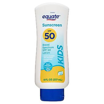 Equate Kids Broad Spectrum Sunscreen Lotion, Spf 50, 8 Fl Oz