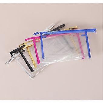 5 st Transparent Vattentät Sminkväska Dragkedja Kosmetisk Väska PVC Sminkväska För Semesterresor Badrum Fashionabla och praktiska